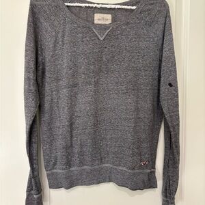 Hollister Heather Gray V-Neck Top